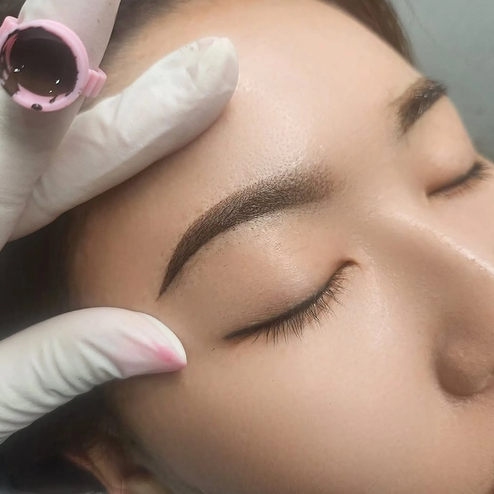 before and after eyebrow tattoo correction photos