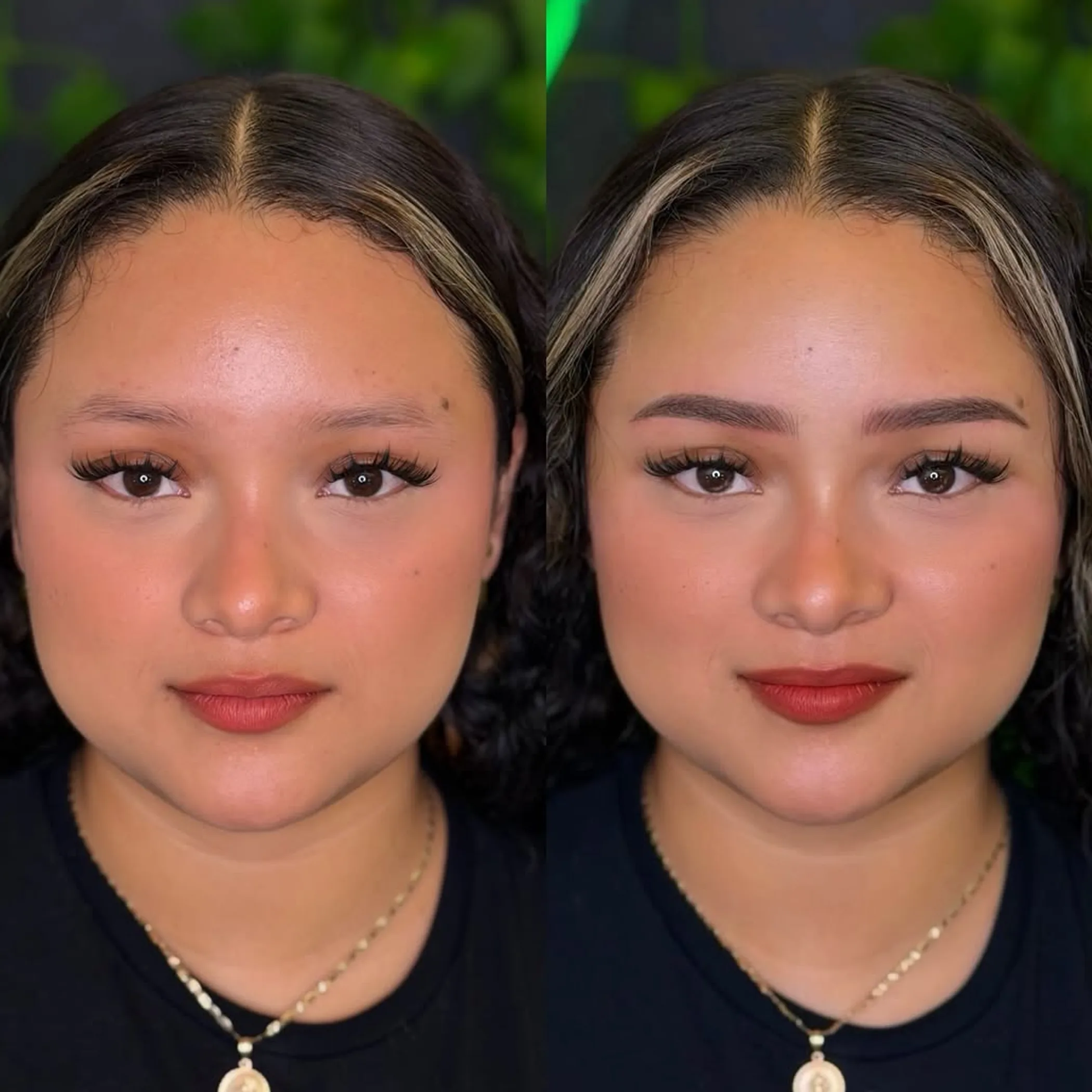 cosmetic tattoo artist correcting bad brows