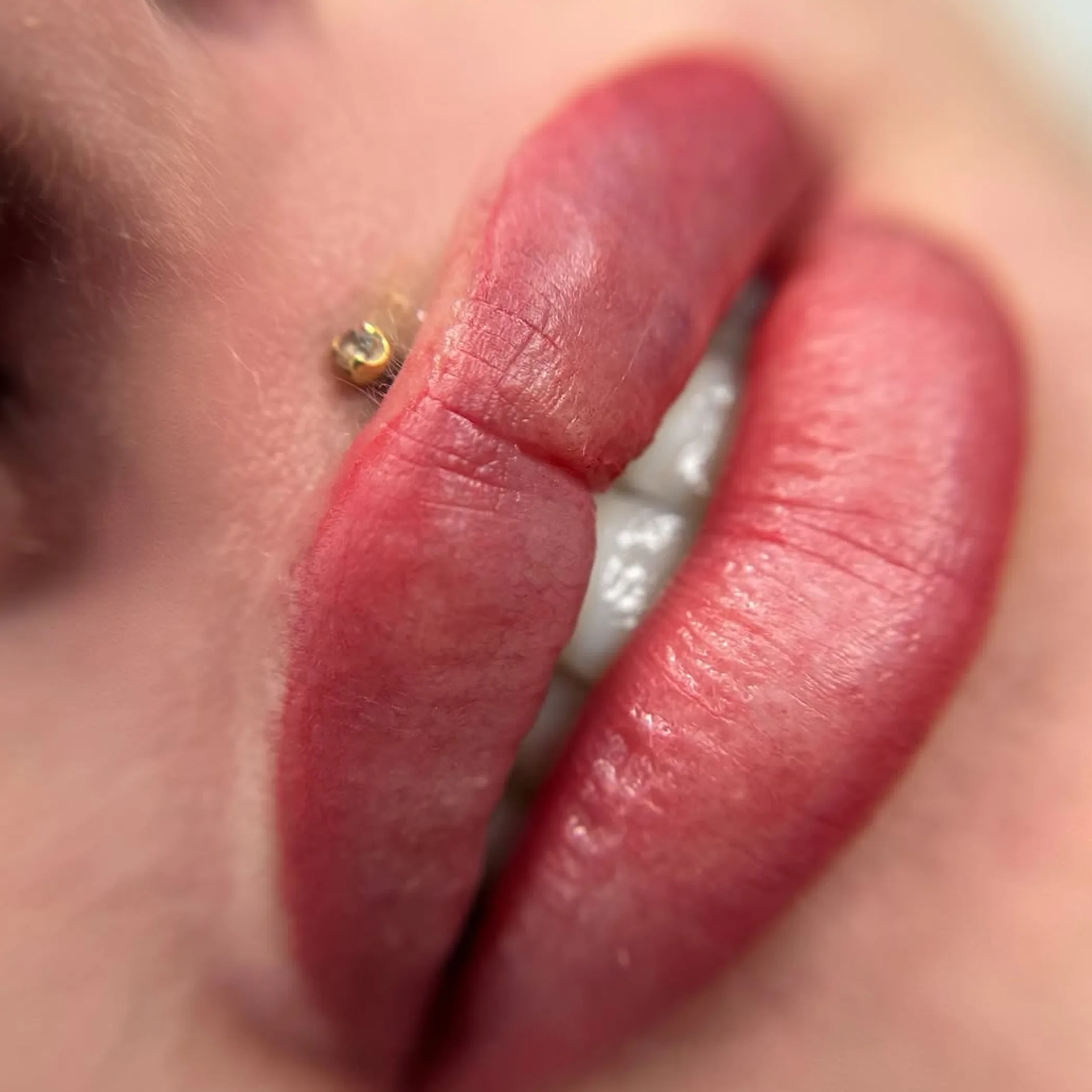 natural light on ombre lips makeup